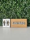 Placa de sinalização Sanitário Masculino e Feminino Unissex Banheiro em mdf Placa de sinalização Sanitário Masculino e Feminino Unissex Banheiro em mdf