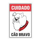 Placa De Sinalização Segurança e Organização 20X30 CUIDADO CÃO BRAVO Placa De Sinalização Segurança e Organização 20X30 CUIDADO CÃO BRAVO