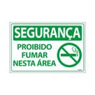 Placa De Sinalização Segurança Proibido Fumar Nesta Área 30x20 Ecom IA - SS9 F9e