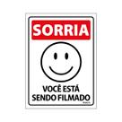 Placa De Sinalização Sorria Você Está Sendo Filmado 15x20 Ecom IA - P-26 F9e
