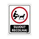 Placa De Sinalização Sujou Recolha 15x20 Ecom IA - P-36 F9e