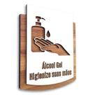 Placa De Sinalização Uso de Gel - MDF 15x13cm Placa De Sinalização Uso de Gel - MDF 15x13cm
