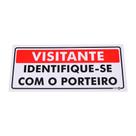 Placa de Sinalização VISITANTE IDENTIFIQUE-SE COM O PORTEIRO Ref PS232 ENCARTALE