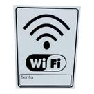 Placa de Sinalização WI FI 15x20 cm SENHA BRANCO