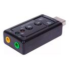 Placa De Som Usb 7.1 Adaptador Audio P2 P3 Pc Notebook
