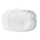 Placa de sucção infantil Bumkins, silicone cinza de 5 seções