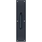 Placa de tração Tell DT101943 em aço inoxidável preto fosco 9x38cm Placa de tração Tell DT101943 em aço inoxidável preto fosco 9x38cm