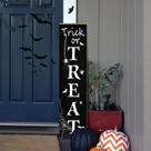 Placa de varanda de Halloween AOPEDRM de madeira vertical 20x80cm