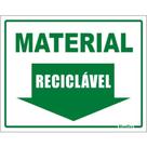 Placa de Vinil Auto-adesiva 15x20cm Material Reciclável - 420 AR - SINALIZE