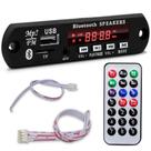Placa Decodificadora 5v a 12v Usb Mp3 Fm Aux Tf Bluetooth Rádio P/ Amplificador Caixa Ativa Controle