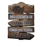 Placa Decor Enfeite Cantnho do Café 20x30 Mdf Adesivado