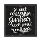 Placa Decorativa 20x20 Frase Motivacional Sonhos Placa Decorativa 20x20 Frase Motivacional Sonhos