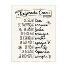 Placa Decorativa 20x25 Regras da Casa - PR005