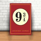 Placa Decorativa 30x20 cm - Harry Potter 30x20 cm - 9 3/4 Placa Decorativa 30x20 cm - Harry Potter 30x20 cm - 9 3/4