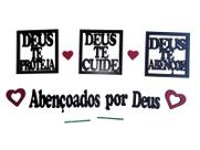 Placa decorativa abençoados por deus ml3