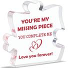 Placa decorativa acrílica BDAyption Love You Forever 12x12x2cm