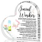 Placa Decorativa Acrílica Zatuiy - Presente para Assistente Social com Desenho de Coração Placa Decorativa Acrílica Zatuiy - Presente para Assistente Social com Desenho de Coração