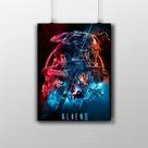 Placa Decorativa - Aliens - Poster Quadro Placa Decorativa - Aliens - Poster Quadro