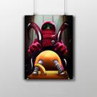 Placa Decorativa Among Us Impostor Na Nave - Arte Game 20X30