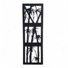 Placa Decorativa Bambu Silhueta Prosperidade Mdf Cor Preto 19cm