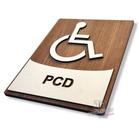Placa decorativa banheiro wc indicativas em mdf 3mm - PCD