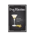 Placa Decorativa Bebidas Receitas de Drink Dry Martini