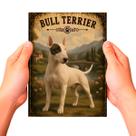 Placa Decorativa Bull Terrier Cachorro Pet MDF Placa Decorativa Bull Terrier Cachorro Pet MDF