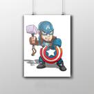 Placa Decorativa Capitão América Ultimato infantil