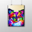 Placa Decorativa Chihuahua Colorido Artwork 20X30Cm