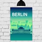 Placa Decorativa Cidades MDF Berlin 20x30cm Placa Decorativa Cidades MDF Berlin 20x30cm