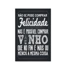 Placa Decorativa com Frase Giz Vinho
