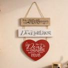Placa Decorativa coração rosa Não Há Deus Maior
