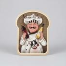 Placa Decorativa Cozinha Chef Vinho Formato Pão Relevo 3d