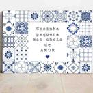 Placa Decorativa Cozinha Pequena Cheia de Amor