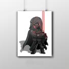 Placa Decorativa Darth Vader desenho - Star Wars Placa Decorativa Darth Vader desenho - Star Wars