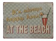 Placa Decorativa De Ferro Hd0263 Btc - At The Beach 35x26