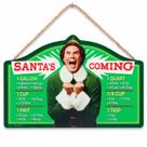 Placa decorativa de madeira Open Road Brands Elf Kitchen Chart