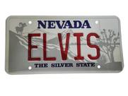 Placa decorativa de metal Elvis Presley "Nevada Elvis The Silver State", original de 1995 - 30x15cm