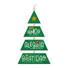 Placa Decorativa De Natal Pinheiro Verde Com Letreiro Decoração Enfeite Natalino De Pendurar Porta Paredes Com Fio Rami