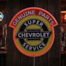 Placa decorativa de parede Chevrolet com LED estilo neon Placa decorativa de parede Chevrolet com LED estilo neon