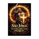 Placa Decorativa Decorativao São Jorge Frase Meu 50x70cm Placa Decorativa Decorativao São Jorge Frase Meu 50x70cm