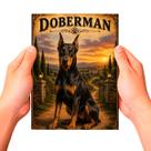 Placa Decorativa Doberman Cachorro Pet MDF