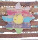 Placa Decorativa em madeira "Sol"