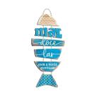 Placa Decorativa em MDF Adesivado Mar Doce Lar (apr 19x48cm)