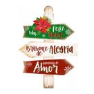 Placa Decorativa em MDF - Decor Home Natal - Um Feli Natal - DHN-028 - LitoArte Rizzo Confeitaria