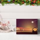 Placa Decorativa em MDF Presépio no Deserto 30x40cm