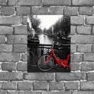 Placa Decorativa Fotografia Bicicleta 18x27cm