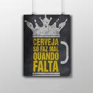Placa Decorativa Frase 20X30Cm Cerveja Só Faz Mal Quando Placa Decorativa Frase 20X30Cm Cerveja Só Faz Mal Quando