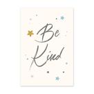 Placa Decorativa Frase Be Kind Azul e Estrela 20x30cm
