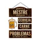 Placa Decorativa Frase Mandamentos Do Churrasco Enfeite Rústico Em MDF Para Pendurar Parede Cozinha Resturante Porta Janela Presente
